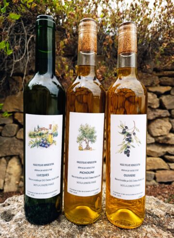Huiles d'olive Lucques, Picholine et Olivière (50 cl x3)